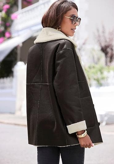 american eagle: Дубленка, Авиатор, США, Короткая модель, Двусторонняя модель, XL, 2XL — 7