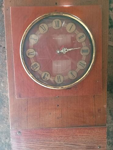 комнатные деревья: Настенные часы «Янтарь» в деревянном корпусе. - Классический круглый — 1