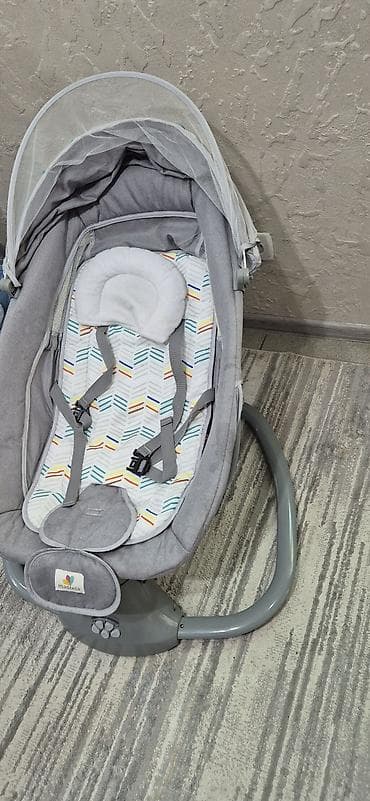 maribel люлька: Детский шезлонг, Б/у, Электронная, Другой материал, цвет - Серый — 3