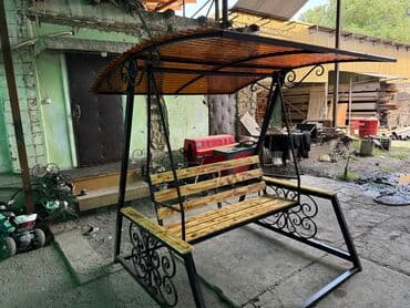садовый дом: Садовые качели Металл, Со спинкой, С крышей — 14