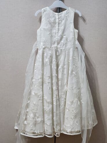 юбка джинсовая: Детское платье, цвет - Белый — 2