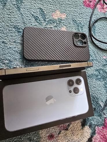 айфон 7 с: IPhone 13 Pro Max, цвет графит. В комплекте: коробка, смартфон, тонкий — 6