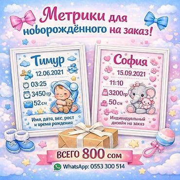 🎀 Метрика для новорождённого на заказ 🎀 Создаю нежные именные метрики