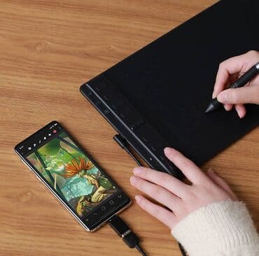 сколько стоит планшет для рисования на компьютере: Wacom, Жаңы, Өлчөмү A4, Bluetooth, Кабель, Менен шайкеш Терезелер — 5