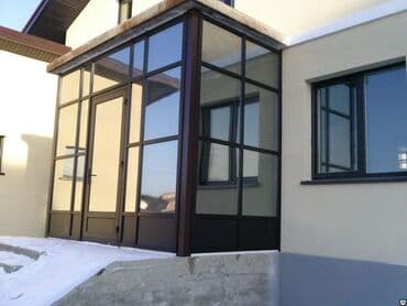 полировка панели: Фасад. Алюминиевое фасад. Алюминиевое окно. Алюминиевое двери. тёплый — 4