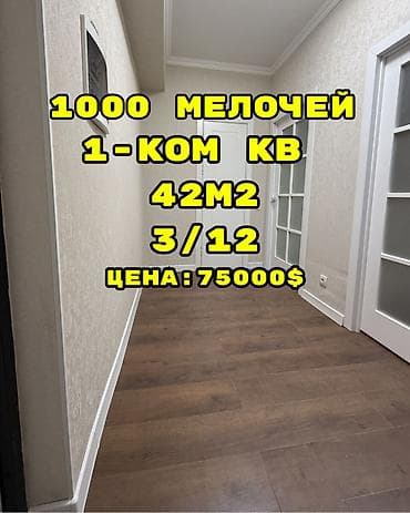 Кыймылсыз мүлк: 1 бөлмө, 42 м², Элитка, 3 кабат — 1