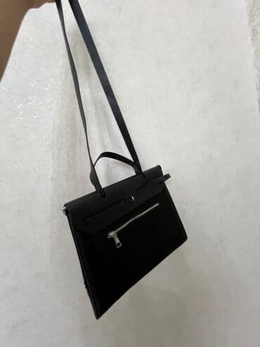 сумка органайзер для документов: Стильная сумка-мессенджер черного цвета с матовой поверхностью — 3