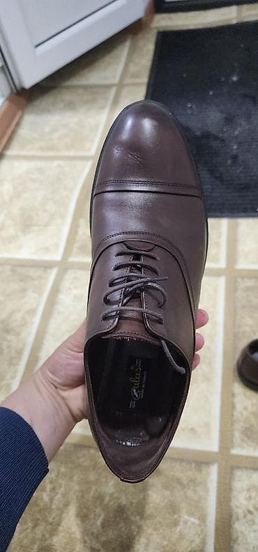 коричневые туфли: Мужские туфли, 44, Б/у, цвет - Коричневый — 1