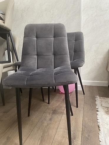 Стул для кухни, Б/у, Другой материал, цвет - Серый