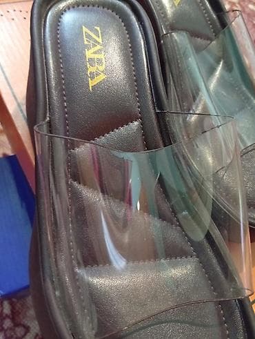 обувь футбол: Женские мюли на платформе ZARA - Цвет: черный - Верх: широкая — 3