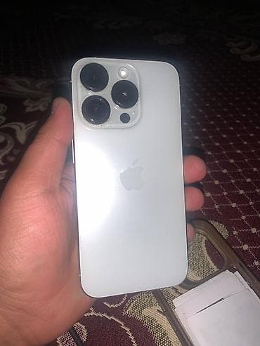 iphone 15 цена в бишкеке: IPhone 15 Pro, Б/у, 256 ГБ, White Titanium, Чехол, 82 % — 1