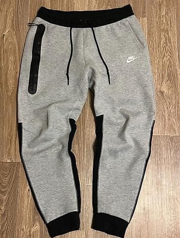 nike react: Спортивные брюки Nike (джоггеры) - Цвет: светло‑серый меланж с — 1