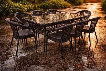 Комплект садовой мебели, Стулья, Ротанг