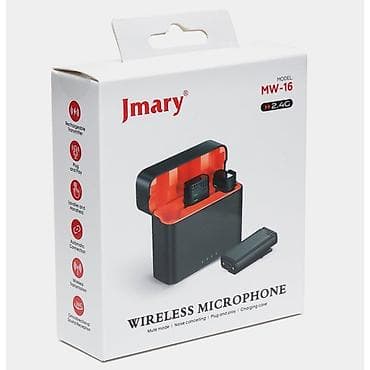 Микрофоны: Беспроводная микрофонная система Jmary MW-16 (2.4 ГГц) Комплект: - 2 — 4