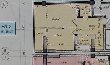 продать квартиру: 1 комната, 51 м², 12 этаж, Готовая ПСО (под самоотделку) — 3