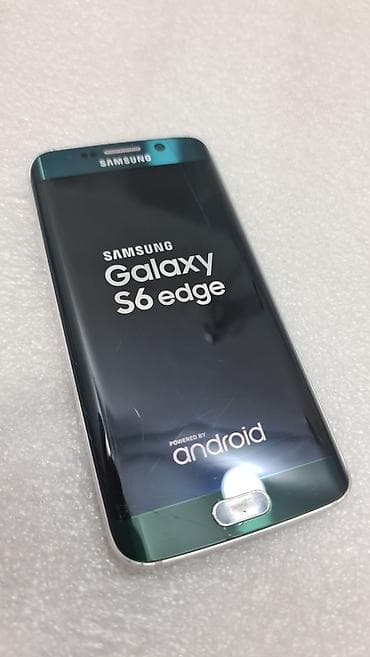 Техника и электроника: Samsung Galaxy S6 Edge, Б/у, 64 ГБ, цвет - Зеленый — 1