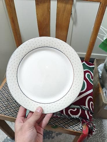 олень: Набор посуды (фарфор/керамика) - 6 круглых обеденных тарелок с — 1