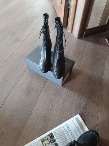 Чулки сапоги Баскони Турция кожа натуральный 37 размер почти новая