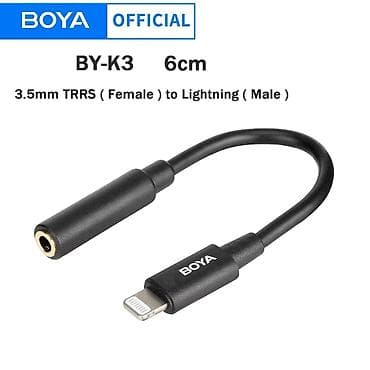 Фото и видеокамеры: Переходник адаптер BOYA BY-K3: mini jack 3.5 мм TRRS (мама) → — 1