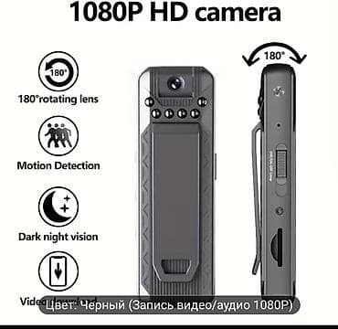 Мини‑камера 1080P HD с поворотным объективом 180° Ключевые