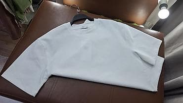 белые: Базовые однотонные футболки оверсайз - Крой: свободный оверсайз — 3