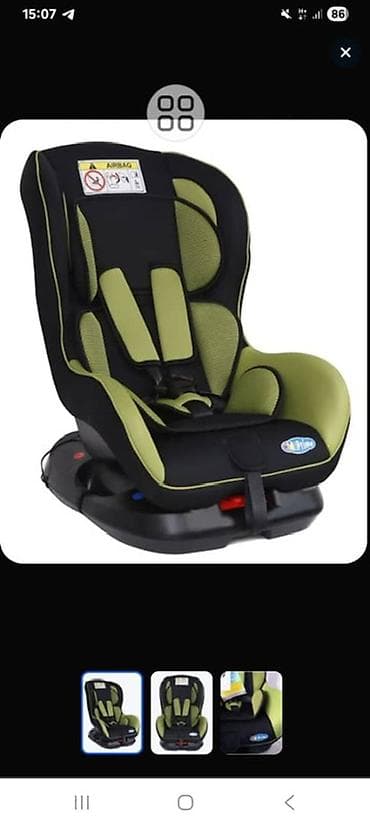 4 на 4: Автокресло, цвет - Черный, Б/у — 1