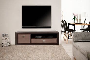 телевизор подставку: Коен - МДФ, Тумба RTV1D1S, Венге магия/Штрокс темный, БРВ Брест — 4