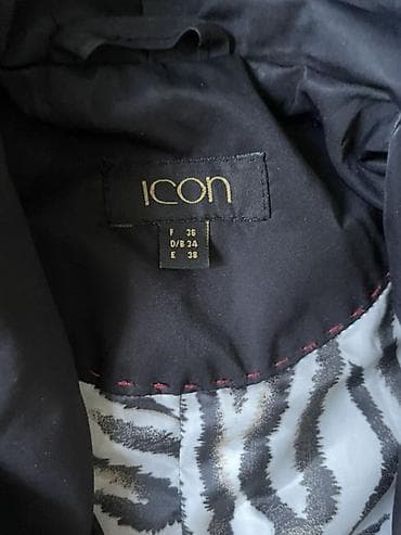 Айымдардын кийими: Легкое женское пальто/плащ ICON с капюшоном. - Цвет: черный - Длина — 1