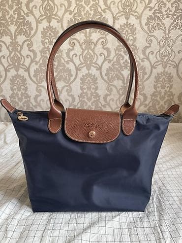 Аксессуарлар: Сумка Longchamp Le Pliage из нейлона с кожаными элементами — 1