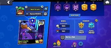 730: Игровой аккаунт Brawl Stars - Трофеи: 30 289 (максимум 30 292) - Ранг — 1