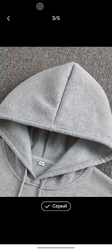 arc teryx: Серое худи с капюшоном и карманом-кенгуру - Цвет: серый (меланж) - — 4