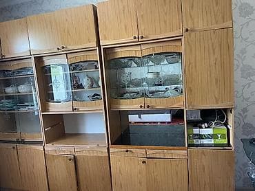 панели для стен пластиковые: Стенка-шкаф, Тип стенки-шкафа: Горка, Для зала, Б/у, Особенности: С отделением под телевизор — 4