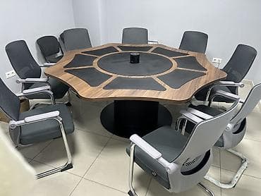 Другая мебель: Офисный стол, Нерегулируемый, цвет - Коричневый, Дерево — 4