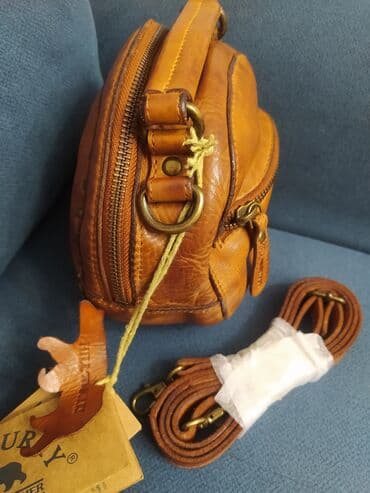 сумка ручной работы из натуральной кожи: Продаю классную мимишку, прекрасная сумочка кросбоди круглая диаметром — 26