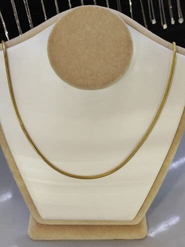 свадебное платье для высокой невесты: Серебряная Цепочка Змейка Серебро напыление жёлтое золото 925 пробы — 5