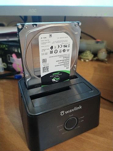 station: Подключение жёсткого диска через usb. Док-станция wavlink на два — 3
