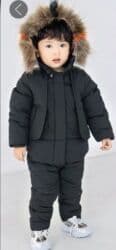 купить детский зимний костюм на мальчика: Комплект, цвет - Черный, Б/у — 1