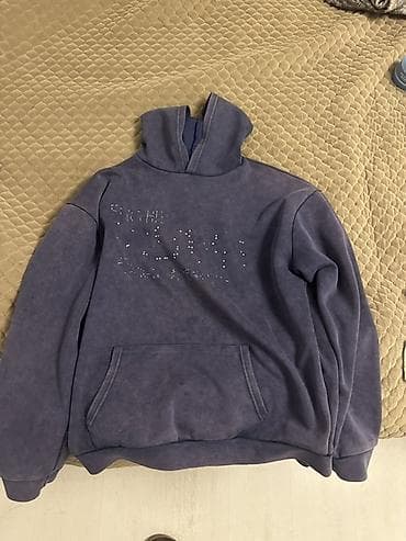 Эркектер кийими: Толстовка с капюшоном, антрацитово‑серая (эффект выцветания/stone — 1