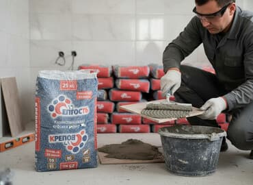 Казахстанский кафельный клей "Крепость". Оптом и в розницу. Мы