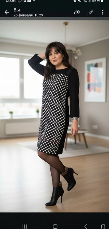 Повседневное платье, Турция, Шифон, Футляр, M