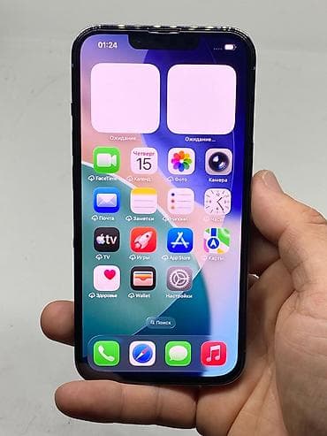 iphone 13 цена бишкек: IPhone 13 Pro, Колдонулган, 128 ГБ, Көгүлтүр, Коргоочу айнек, Каптама, 87 % — 6