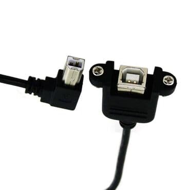 8 пин: Кабель-удлинитель с прямым углом 90 градусов, разъем USB B, штекер — 1