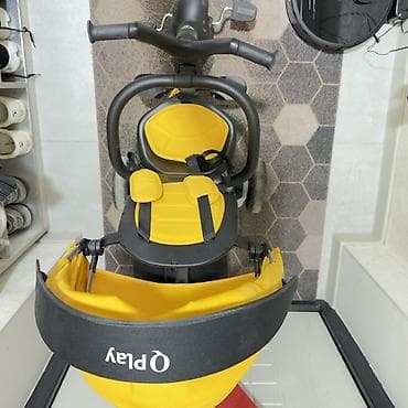 Детский трехколесный велосипед-каталка QPlay (серия S700), желтый