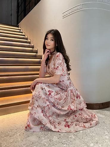 samsunk s10: Вечернее платье, Пышное, Длинная модель, Без рукавов, Шлейф, M — 6