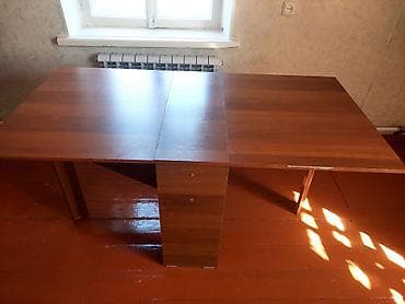 Мебель: Стол трансформер Для кухни, Стол-книжка, цвет - Коричневый — 2