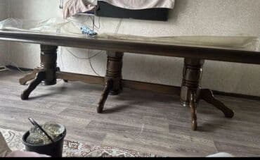 стол кухонный из дерева: Зал үчүн үстөл, Колдонулган, Бүктөө эмес, Oval — 3