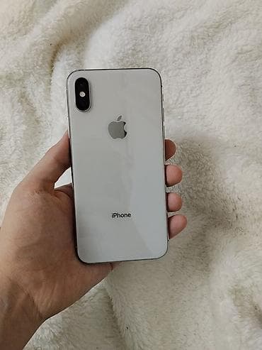 IPhone Xs, Б/у, 64 ГБ, Белый, Чехол, 81 %
