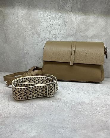 ювелирный магазин: Сумка-кроссбоди из мягкой фактурной натуральная кожа с лаконичным — 3