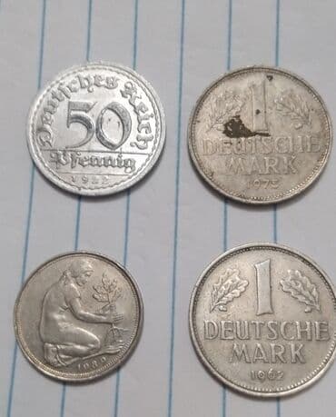 Антиквариат: Большая коллекция редких монет (ГДР, США, Англия и др.) Продаю монеты — 3