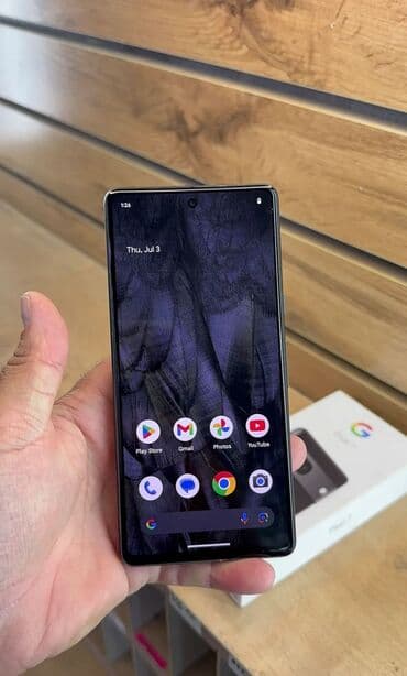 микрофон с калонкой: Google Pixel 7, Колдонулган, 128 ГБ, түсү - Кара, 1 SIM, eSIM — 1
